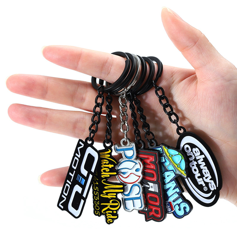 Customized Plain Metal Keyrings Silver Engravable Key Chains Embossed