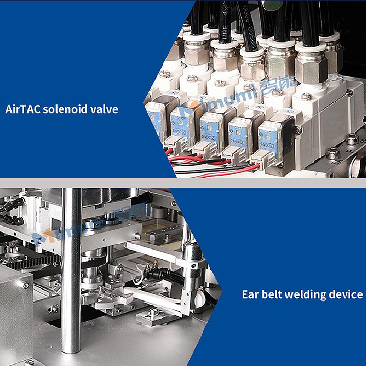 1+2 Non Woven Face Mask Making Machine Surgical 3 Ply Face - Mask Production Line