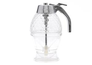 Quality Wholesale 200ml Transparent Glass Syrup Honey Dispenser honey jar wholesale