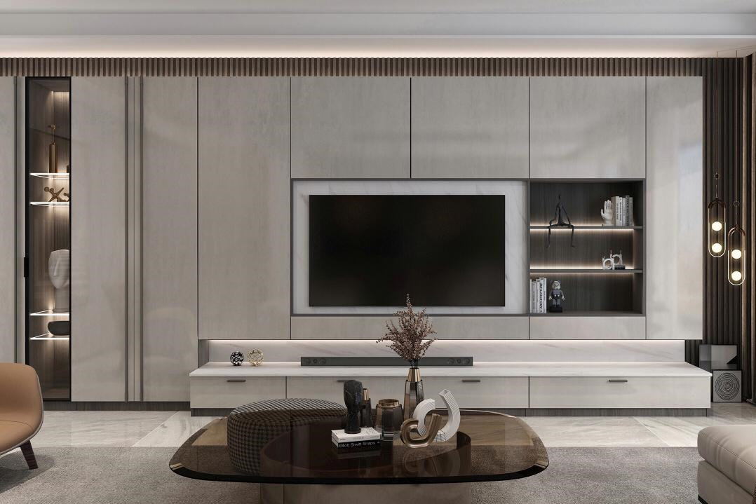 OEM Service Accepted Popular Modern Design Wooden TV Cabinet for Home Furniture