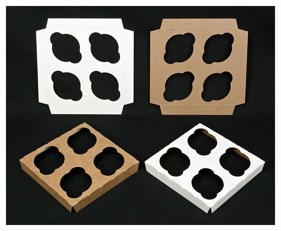 standard 4pcs cupcake insert Muffin tray cake holder