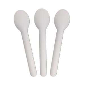 Quality Disposable Paper Biodegradable Cutlery Spoon Durable 160mm For Catering wholesale