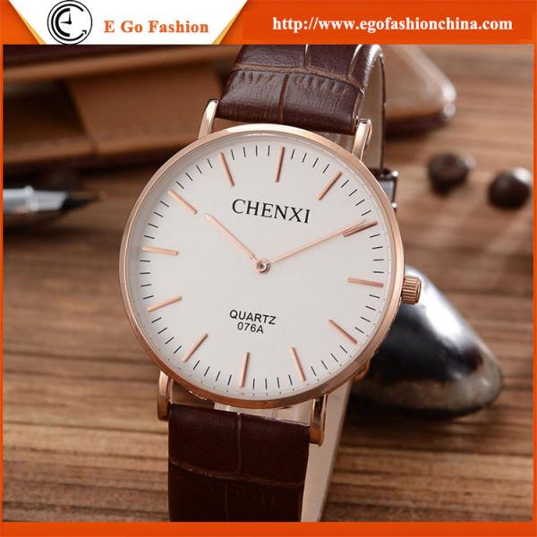 076A Genuine Leather Watch PU Leather Strap Watches Unisex Watch Sports Watch