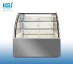 Glass 4ft Silver Commercial Bakery Cake Display Showcase SASO 3 Layer Right