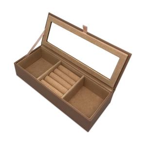 Quality PU Leather Hot Stamping Jewelry Gift Boxes For Necklace wholesale