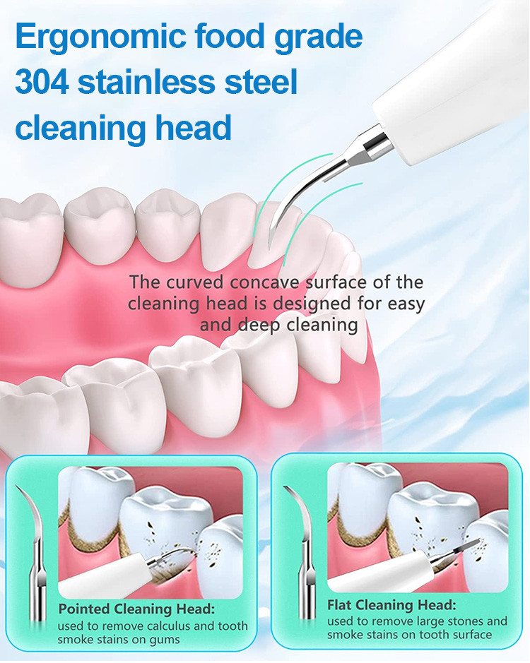 2.1W 1A Ultrasonic Tooth Cleaner Dental Calculus Remover OEM ODM
