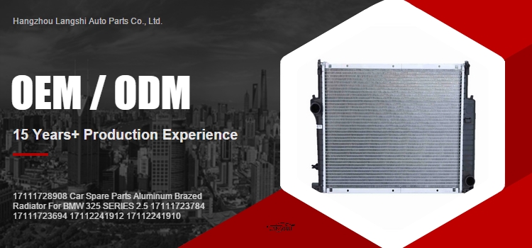 17111728908 Customized Car Spare Parts Aluminum Brazed Radiator for BMW 325 SERIES 2.5