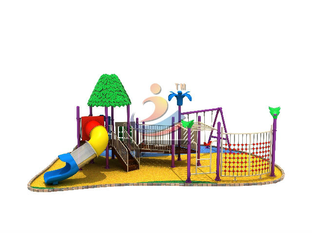 2 Swings Plastic Climbing Frame , 718 KG Toddler Climbing Frame And Slide