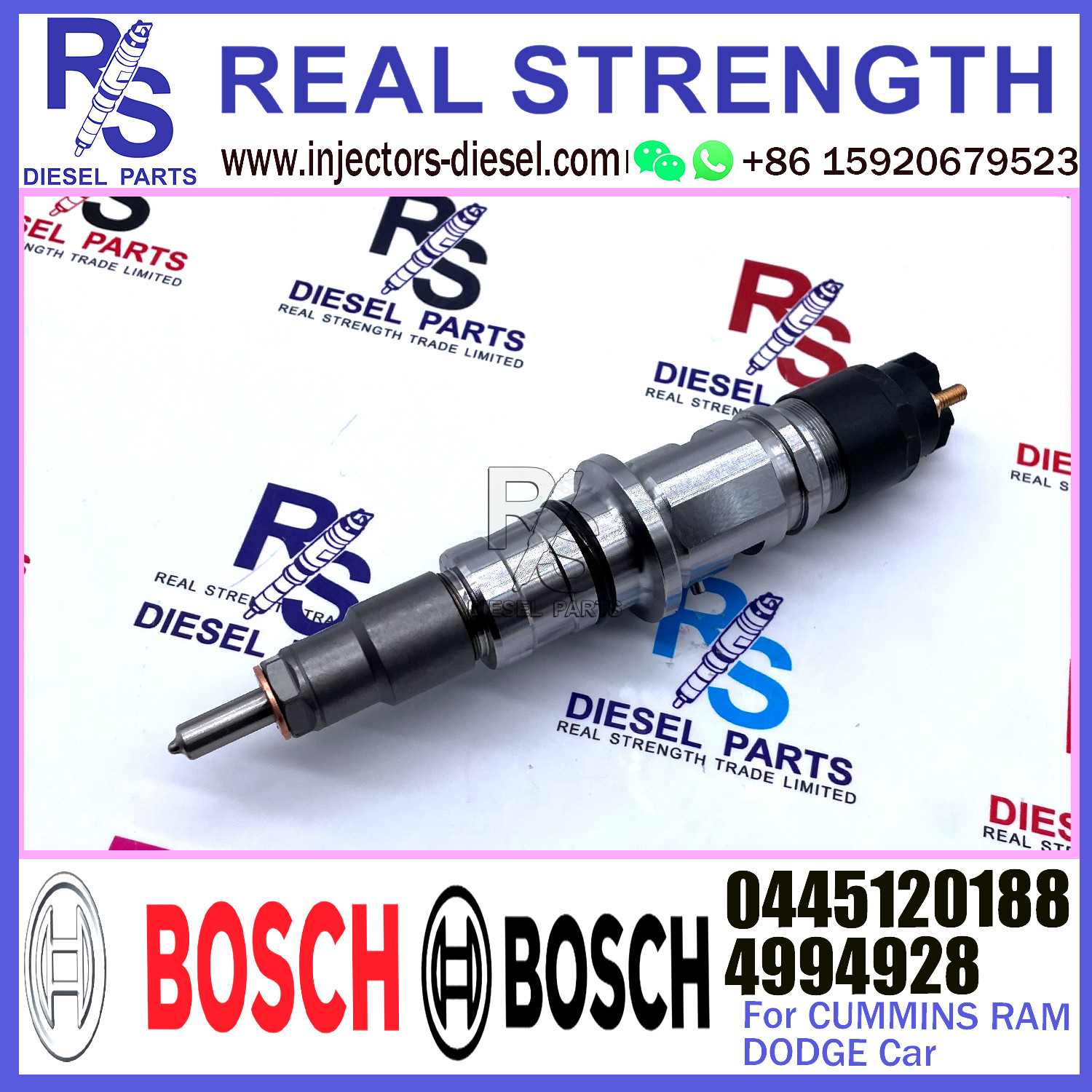 Common Rail Injector Assembly 0445120188 4994928 68086182AA for CUMMINS DODGE