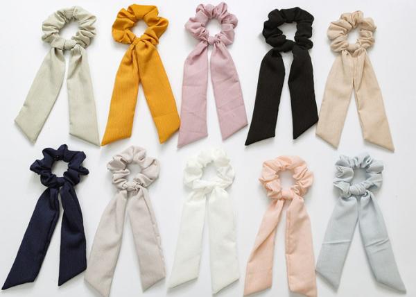 Japan Korea streamer headband solid color knot tassel head ring hair accessories