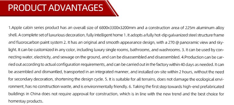 Modern Design Luxury Capsule Mini Space Capsule Home with Online Technical Support