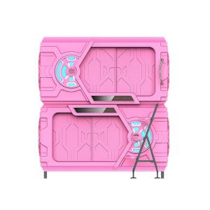 Quality Pink Safe Space Capsule Bed Double - Deck Intelligent LED Light wholesale
