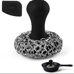 Quality Skillet Pan Cast Iron Scrubber Dish Brush With Silicone Handle wholesale