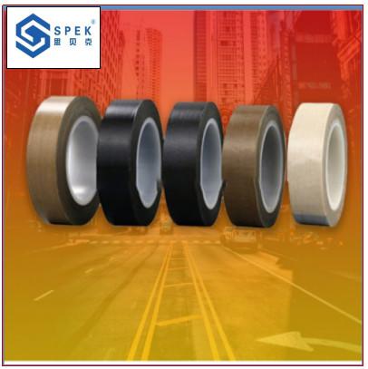 PTFE Coated Fiberglass Tape Heat Resistant Silicone Adhesive Tape 0.08mm