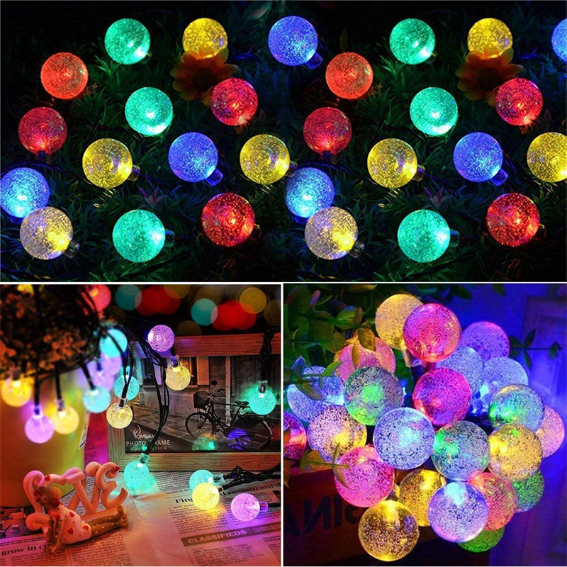Monocrystalline Silicon 800mAh Solar String Lights IP65 Waterproof 60 LED