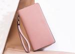 Purse lady Custom logo leather long handbag 2019 stylish simple zipper multi