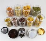 300ml Versatile Clear Plastic Jars For Cosmetic Food Storage PET Straight Sided