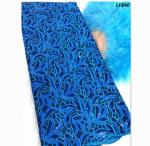 2019 Nigeria Best selling emerald green flowers embroidery sarees african tulle
