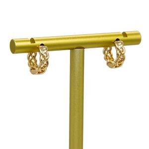 Quality Gold 10mm Princess Cut Earrings Diamond 14k Gold Cartilage Earrings wholesale