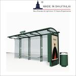 Tempered Glass WiFi T8 L4.5m Modern Bus Shelter