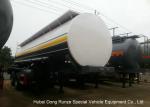 Dual Axle 32 Ton Tank Semi Trailer Single Point Suspension For Hydrofluoric Acid