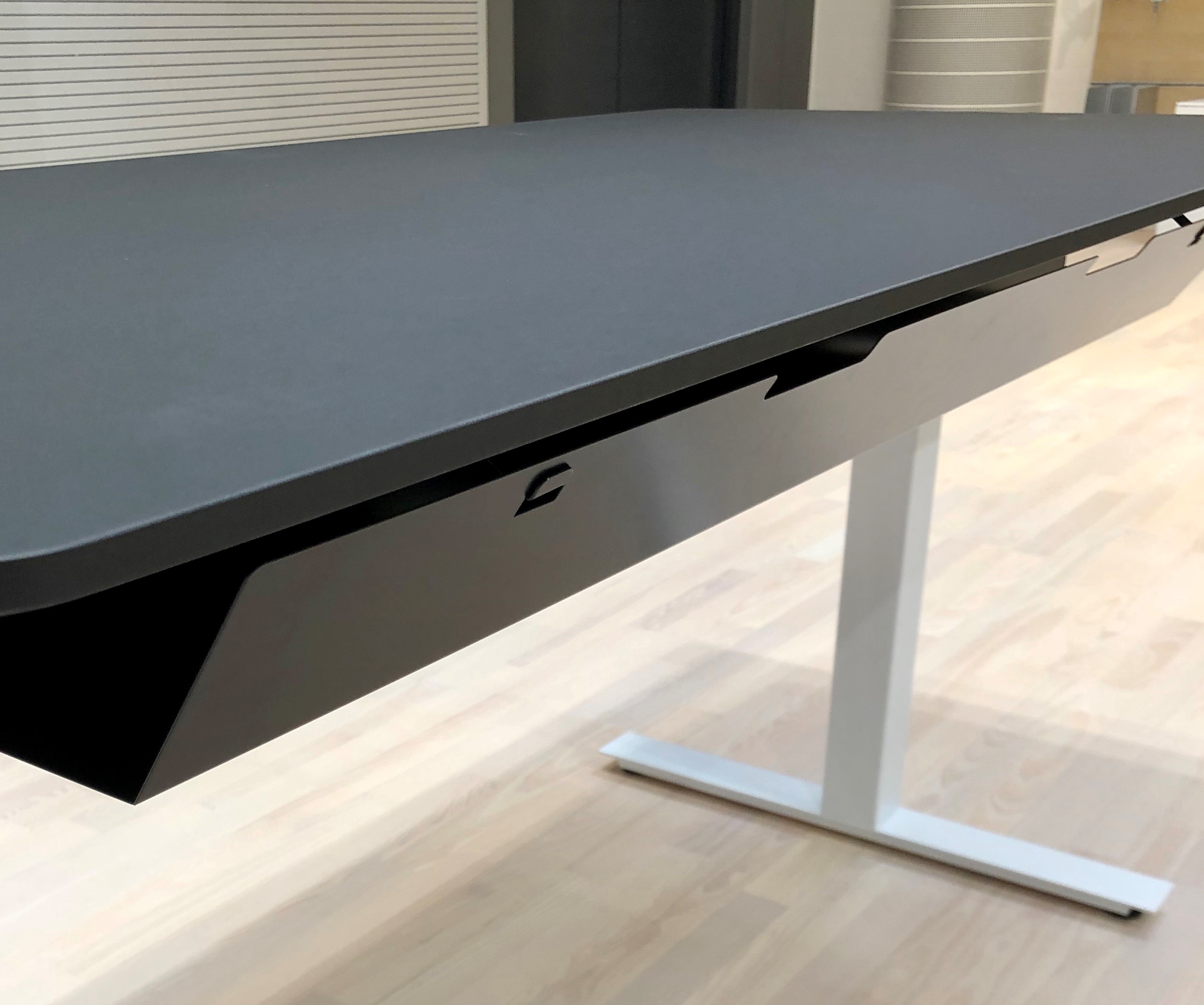 Wire Management Made Easy with Under Desk Flip Down Cable Tray and Single-side Bracket