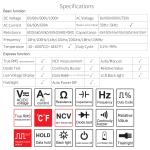 Mini Clamp Meter Electric Multimeter NCV 1000v Digital AC DC Resistance Meter