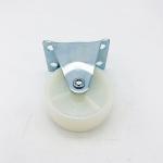 50mm White PP Wheel Plain Bearing Rigid Plate Caster
