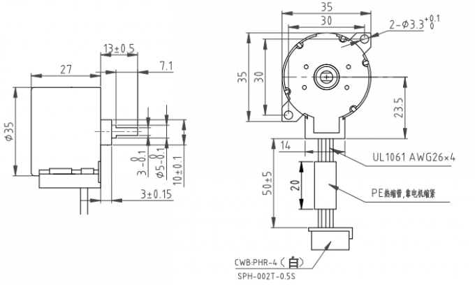 35BYJ412-C 12V  High Performance HVAC/R Stepper Motor Chinese Wholesale Supply Low Noise Permanent Magnet Stepper Motor 1