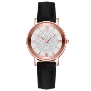 Quality 3BAR Waterproof Women Quartz Wrist Watch , 230mm Leather Band Quartz Watch wholesale