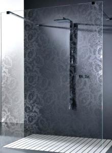 Quality Obscure Pattern Shower Tempered Glass , Tempered Glass Bathroom wholesale