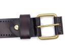 Brown 3.8cm Mens Casual Leather Belt For Pants Suits