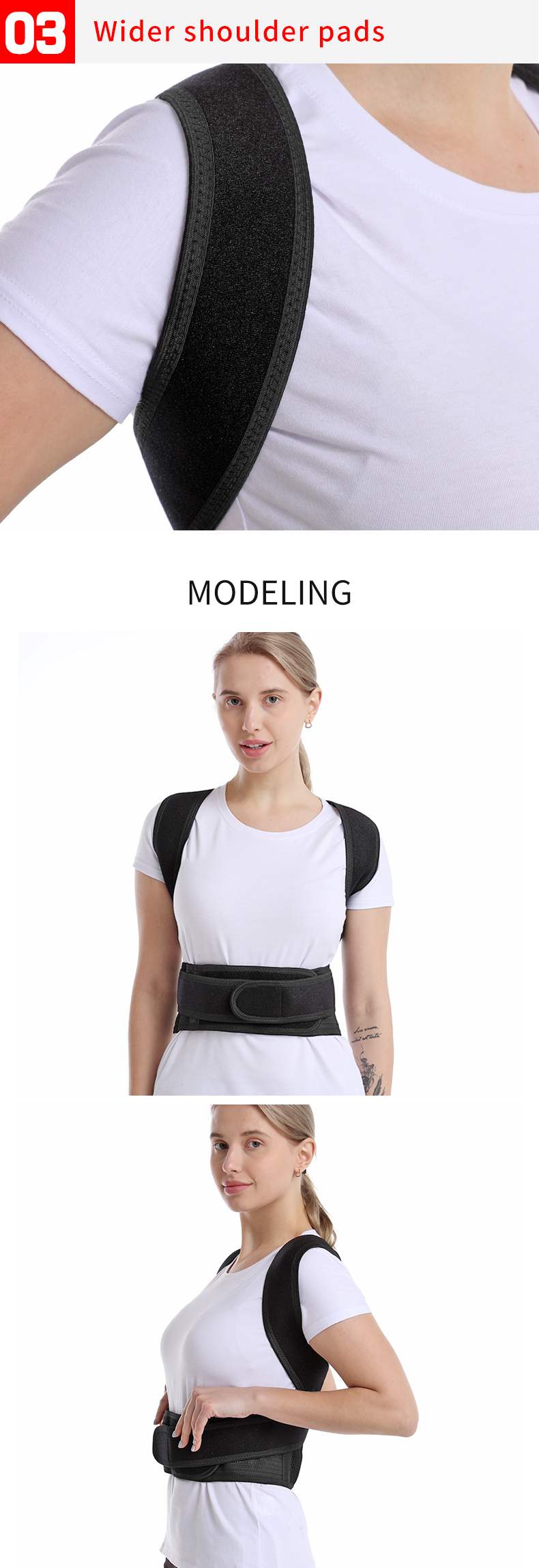 Steel bone support adult back posture correction with posture lumbar correction device