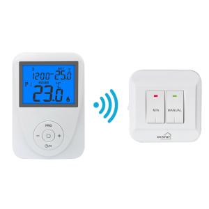 Quality Riseem RF Digital Display Wireless Heating Thermostat White Color ABS Material wholesale