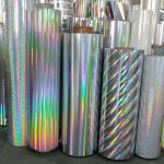 Opaque Self Adhesive Holographic Film Christmas Wrapping Film Roll / Sheets
