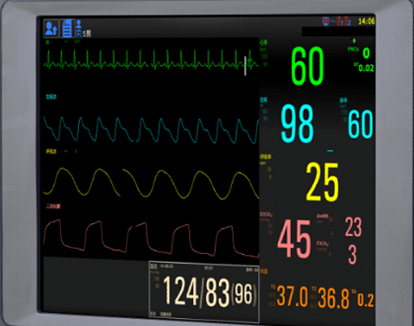 criticare patient monitor Aurora 8S 8.4-inch lightweight semi-modular criticare patient monitor for ambulance