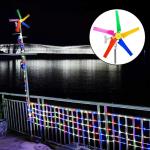 Garden Yard Rainbow Windmills Wind Turbine Weather Vane Spinner Power Generator