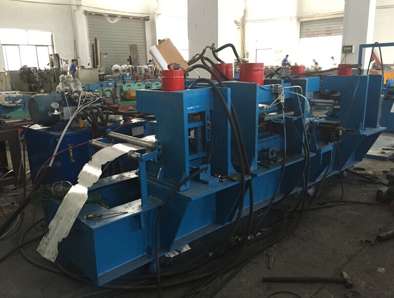 Galvanized Steel Curtain Fire Damper Frame Flange Roll Forming Machine Production Line Speed 6-10m/min