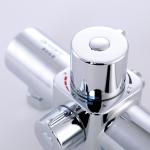 Double Switch Thermostatic Tempering Valve 38 Degree Copper For Solar Shower