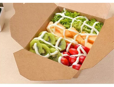 1300ml Biodegradable Kraft Paper Sandwich Box Disposable Food Packaging Bento Box