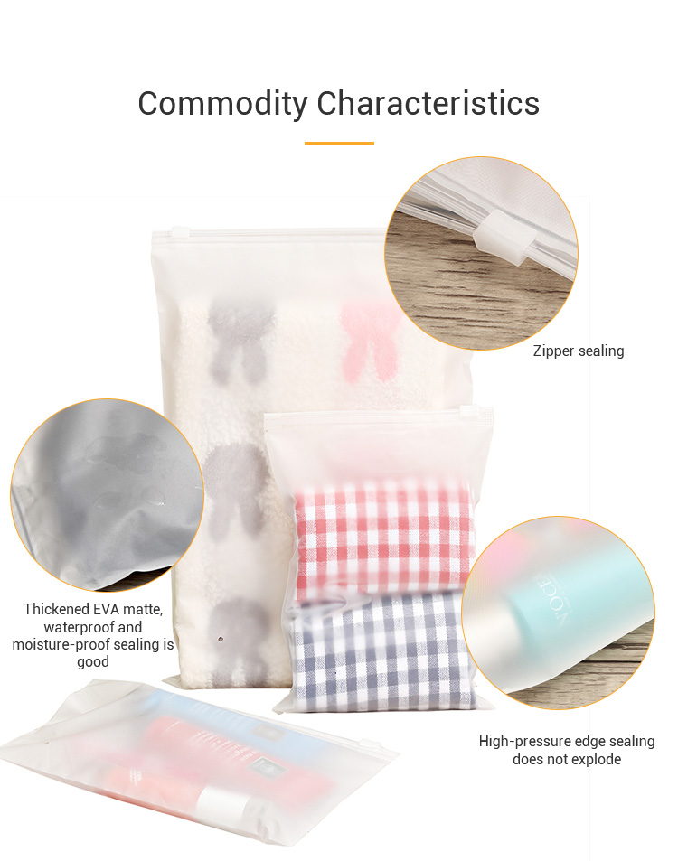 PVC/EVA/PP Custom Plastic Bag Biodegradable PVC Plastic Zip Bags For Travel