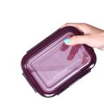 Clear BPA Free Leakproof 410ml Glass Food Container