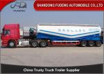 V shaped Bulk cement tanker semi-trailer 45CBM powder material transport trailer