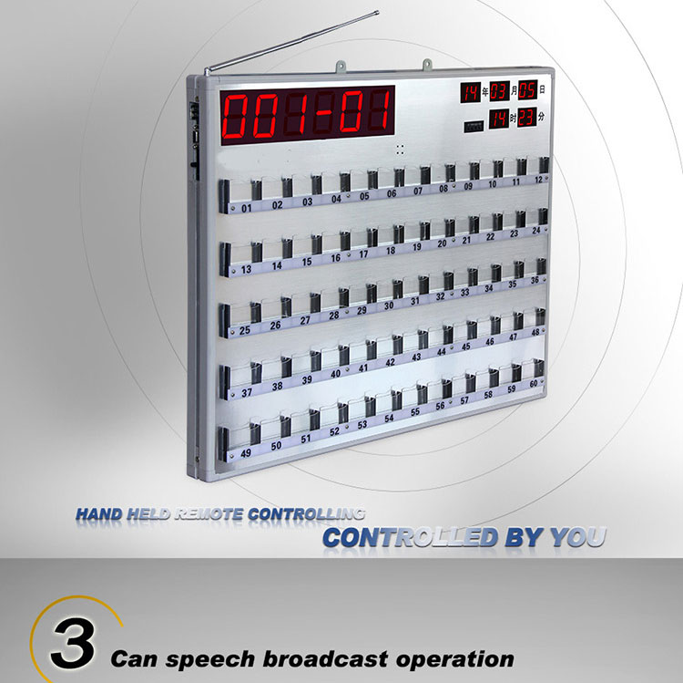 Ward nursing equipments 60 channels call number monitoring board with voice reporting function