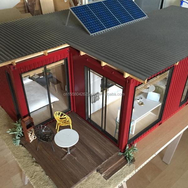 Two/Three Bedrooms One Bathroom Galvanized Steel Square Tubes Luxury Prefab