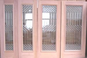 Quality New design decorative door glass with zinc caming wholesale