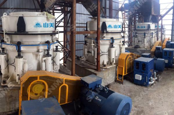 Cheap SMS Series Reliable Cone Crusher Machine 75-400kw Low Energy Consumption for sale