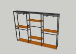 Wooden Retail Garment Display Stands , Clothes Hanging Rack With Shelves