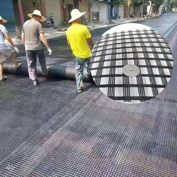 Industrial Design Style 100KN Glass Fiber Geogrid Reinforce Driveways Highways