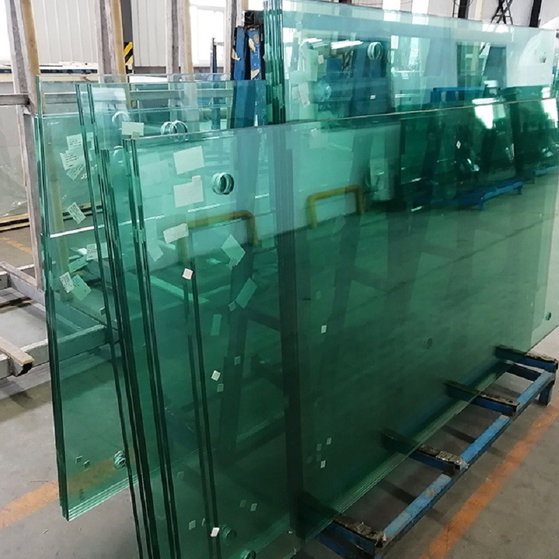 EVA PVB SGP Laminated Tempered Glass Clear Toughened Flat Curved 6.38mm To 40.28mm